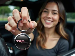 Toyota TRD Cute Keyfob Max Stylish Glossy Alloy Minimal